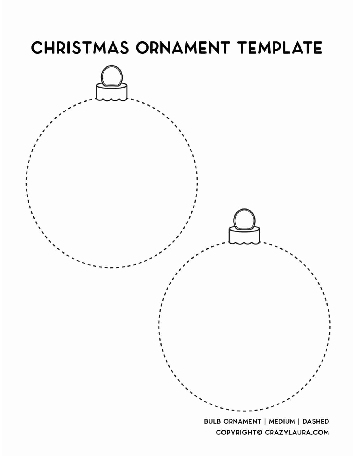 free christmas ornament template printables & outlines - crazy laura